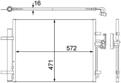 MAHLE AC 441 000S Air Conditioning Condenser (with Receiver Dryer)