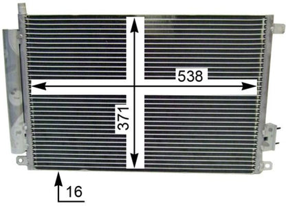 Mahle Air Con Condenser AC787000S Fiat 500