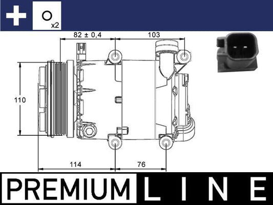 MAHLE ACP 864 000S Air Conditioning Compressor