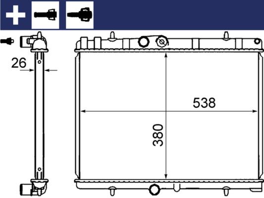 MAHLE CR2014000S Engine Cooling Radiator. OEM-quality