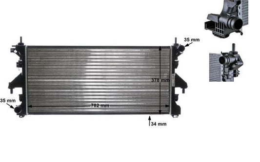 MAHLE CR886000S Radiator | Manual Transmission OE Quality