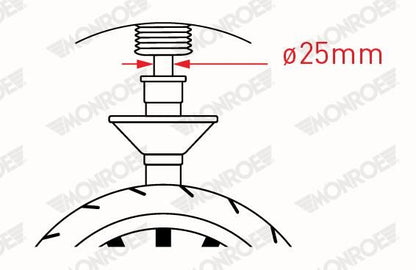 Monroe Van-Magnum V4512 Heavy-Duty Front Shock Absorber