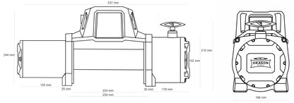 Electric winch Dragon Winch Maverick 12000 HD